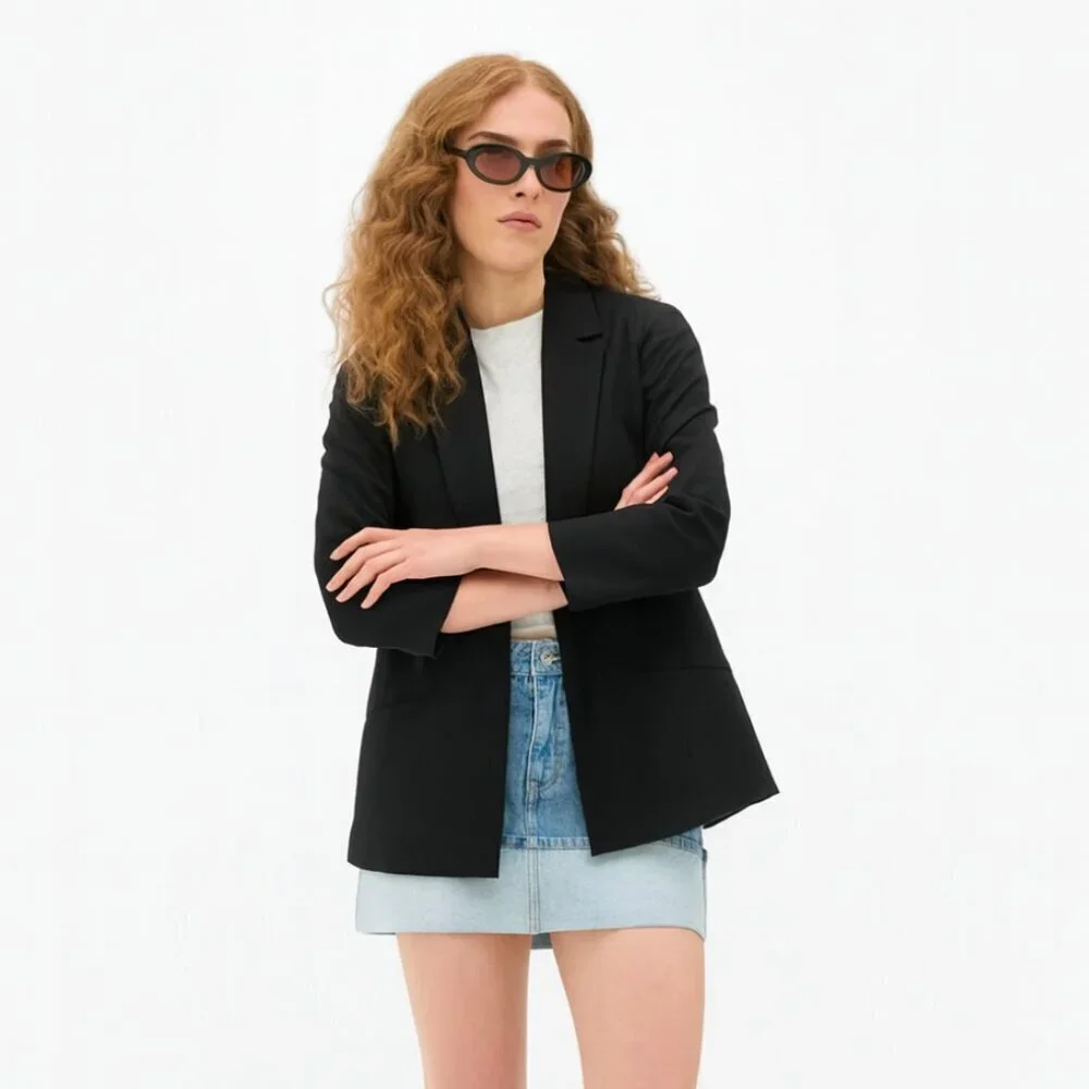Primark | EUC Oversized Relaxed Fit Blazer Jacket in Black Size 8